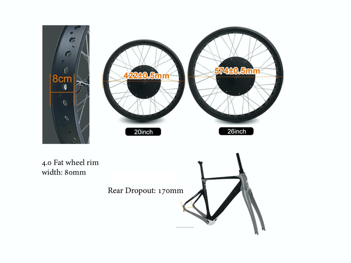 1000w fat tire electric bike conversion kit