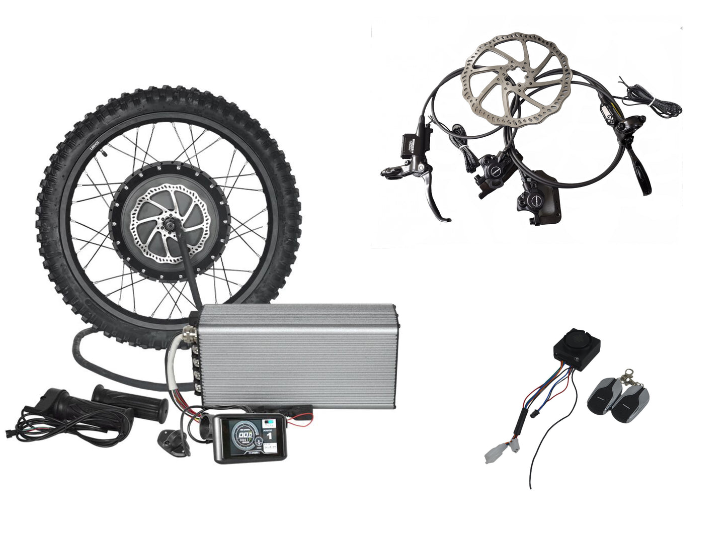 72V15000W Rear Wheel Electric Bicycle E-bike MTB Conversion kit 200Amp Sabvoton Controller Tektro Hydraulic Disc Brake