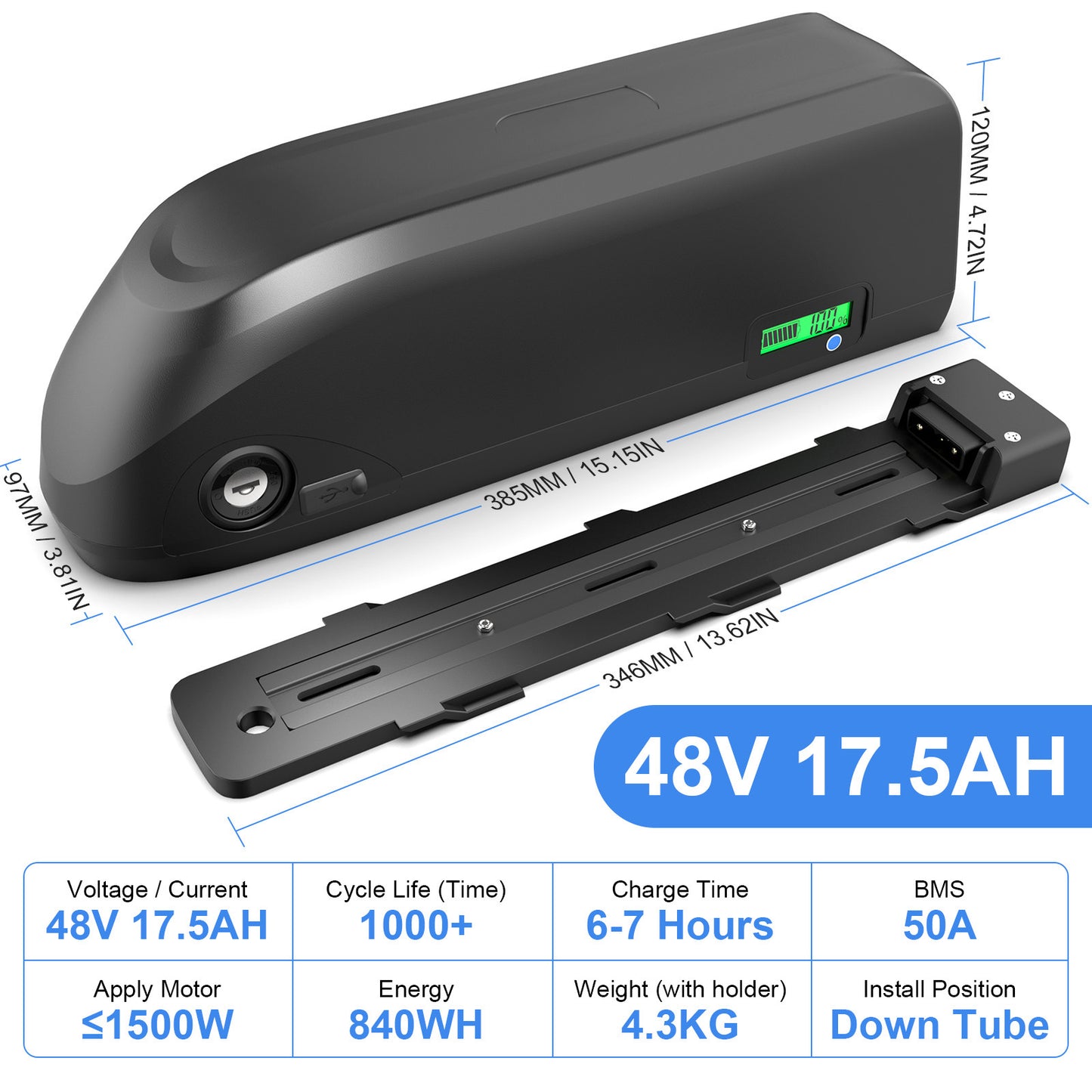 48v 2000w ebike battery