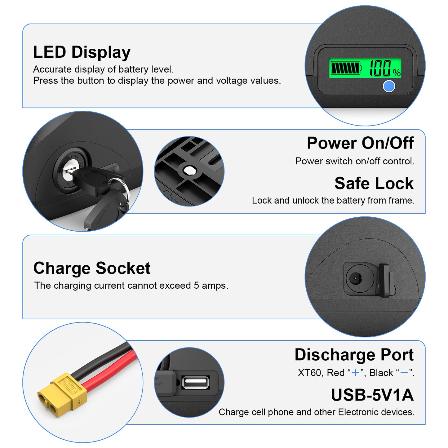 Downtube 48V 52V 15Ah 17AH 17.5AH 20AH 1500W 2000W Lithium Ion E-bike Electric Bicycle Battery