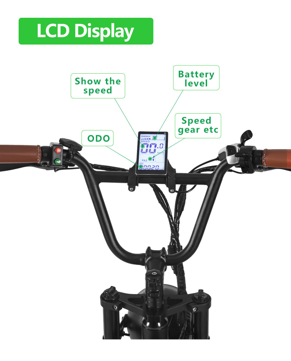 LCD display for electric mountain bikes